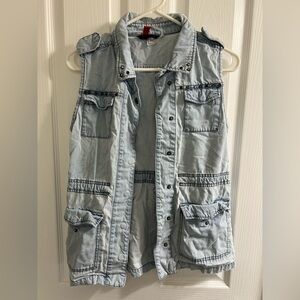 H&M Light Blue Denim Vest